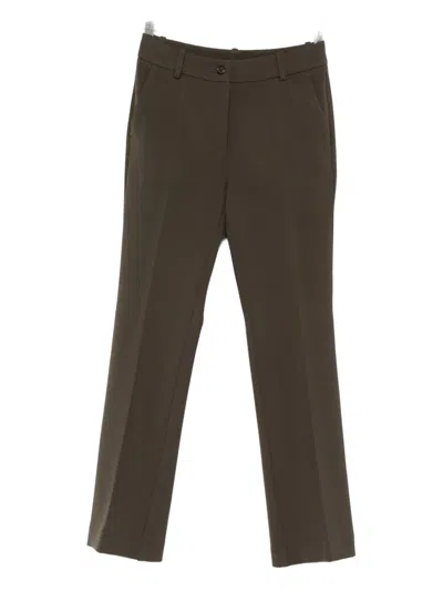 Rosso 35 Pressed-crease Trousers In Brown