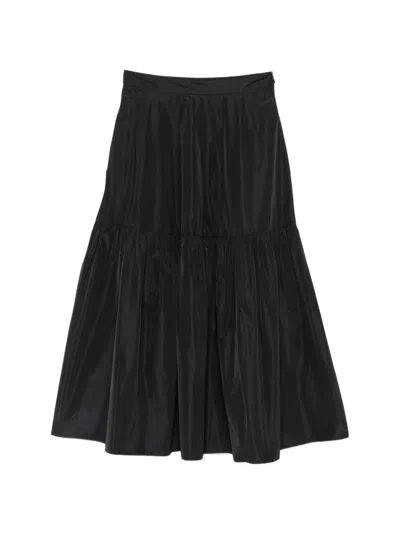 Rosso 35 Tiered Midi Skirt In Black