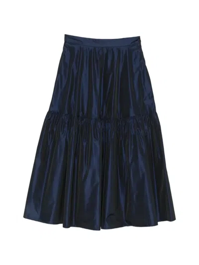 Rosso 35 Tiered Midi Skirt In Blue