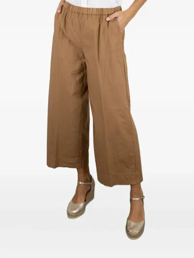 Rosso 35 Wide-leg Trousers In Brown