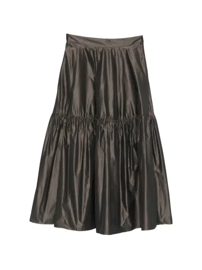 Rosso 35 Zip-fastening Midi Skirt In Brown