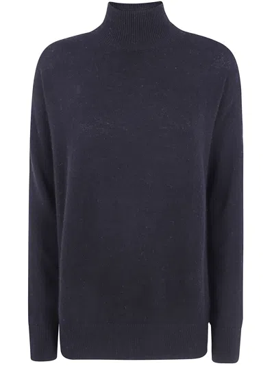 Rosso Puro Long Sleeved Turtle Neck Over Sweater In Blue