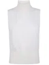 Rosso Puro Sleeveless Mini Roundneck Sweater In White