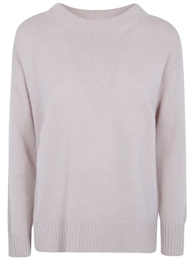 Rosso Puro Sweater Boat Neckline "long Sleeved Boat Neckline Over Swea In White