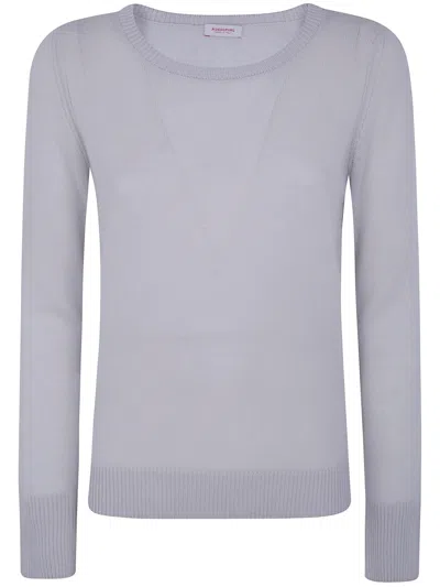 Rosso Puro Sweater Boat Neckline In White