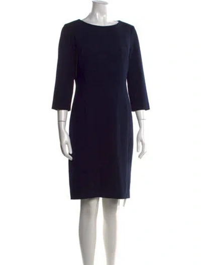 Pre-owned Rosso35 Bateau Neckline Knee-length Dress In Black