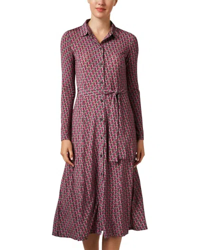 Rosso35 Geometric Print Wool-blend Shirtdress In Multi
