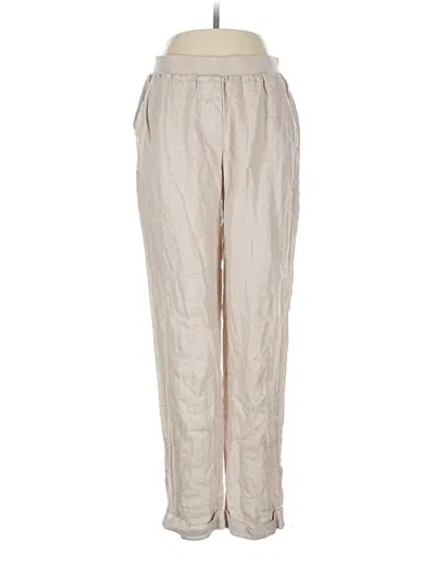 Pre-owned Rosso35 Linen Pants In Ivory