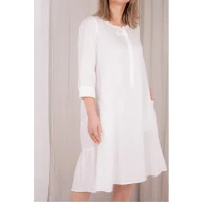 Rosso35 Linen Tiered Dress In Off White