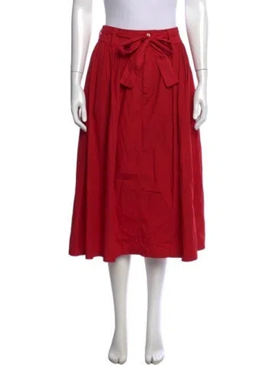Pre-owned Rosso35 Ruffle Embellishment Midi Length Skirt W/ Tags In Red