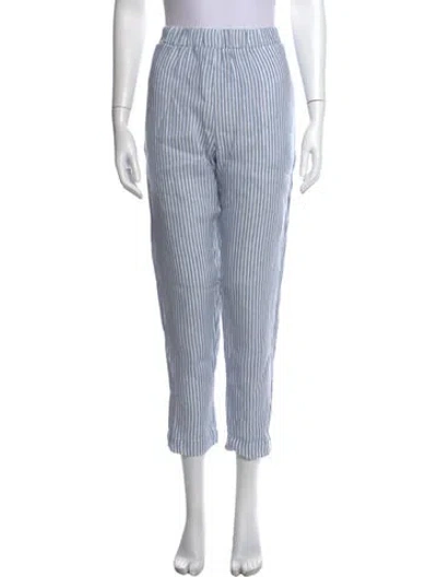 Pre-owned Rosso35 Striped Straight Leg Pants In Blue