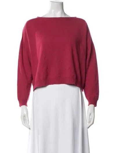 Pre-owned Rosso35 Virgin Wool Bateau Neckline Sweater In Pink