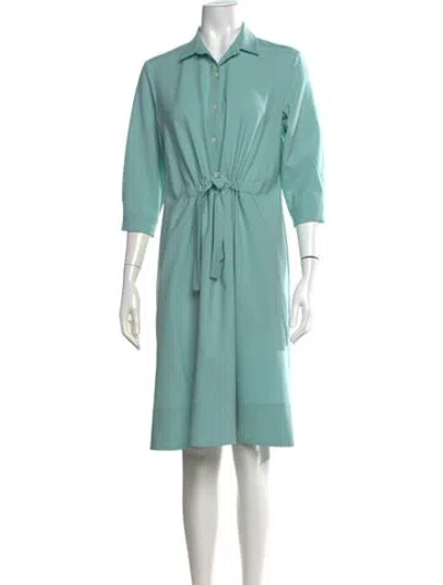 Pre-owned Rosso35 Virgin Wool Knee-length Dress In Blue
