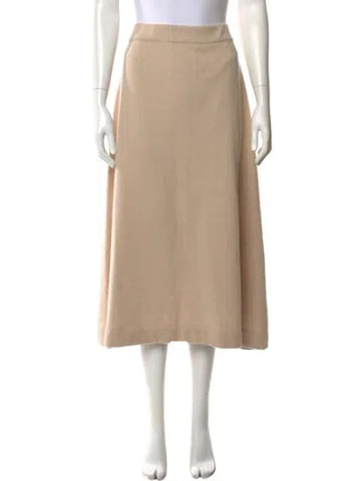 Pre-owned Rosso35 Virgin Wool Midi Length Skirt In Neutral
