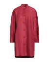 Rosso35 Woman Coat Garnet Size 8 Virgin Wool In Burgundy