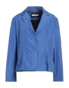 Rosso35 Woman Jacket Azure Size 10 Polyester In Blue