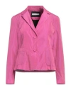 Rosso35 Woman Jacket Fuchsia Size 6 Polyester In Pink