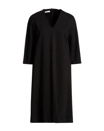 Rosso35 Woman Midi Dress Black Size 8 Viscose, Polyamide, Elastane