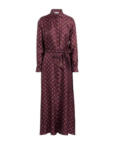 Rosso35 Woman Midi Dress Plum Size 10 Silk In Pink