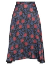 Rosso35 Woman Midi Skirt Black Size 6 Viscose, Silk In Black