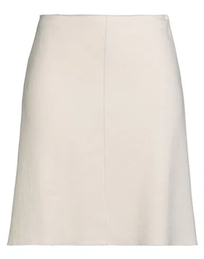 Rosso35 Woman Midi Skirt Cream Size 12 Virgin Wool, Polyamide In White