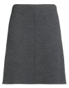 Rosso35 Woman Mini Skirt Grey Size 10 Virgin Wool, Polyamide In Gray