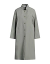 Rosso35 Woman Overcoat & Trench Coat Sage Green Size 4 Cotton, Polyester In Sage Green