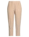 Rosso35 Woman Pants Beige Size 6 Cotton, Elastane In Neutral