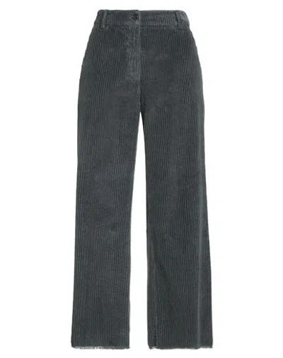 Rosso35 Woman Pants Grey Size 10 Cotton In Gray