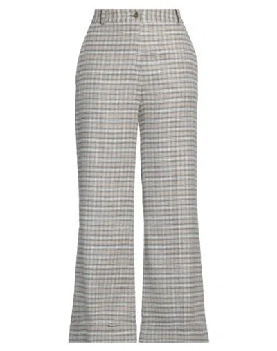 Rosso35 Woman Pants Light Grey Size 14 Wool, Viscose, Polyester, Elastane