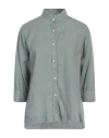 ROSSO35 ROSSO35 WOMAN SHIRT GREY SIZE 10 LINEN
