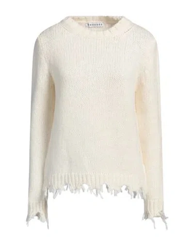 Rosso35 Woman Sweater Ivory Size 8 Alpaca Wool, Polyamide, Wool In White