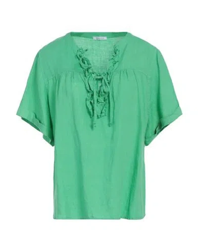 Rosso35 Woman Top Green Size 8 Linen