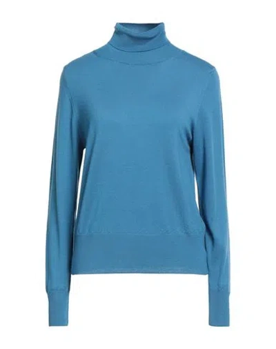 Rosso35 Woman Turtleneck Blue Size 12 Merino Wool