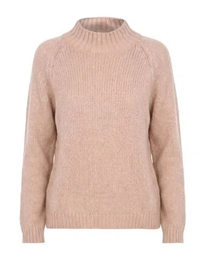 Rosso35 Woman Turtleneck Pink Size 6 Alpaca Wool, Polyester, Polyamide, Virgin Wool