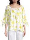 Rosso35 Women's Boxy Floral Blouse In Yellow