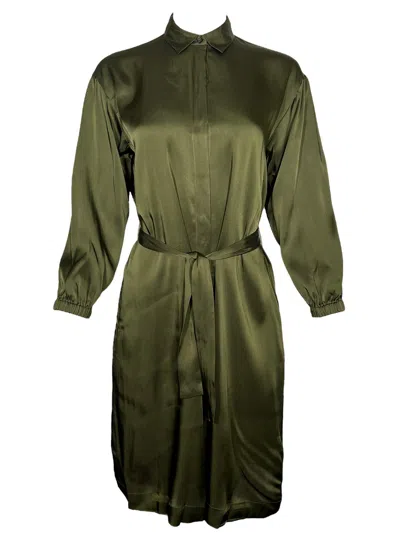 Rosso35 Women's Long-sleeved Dress In Dark Green