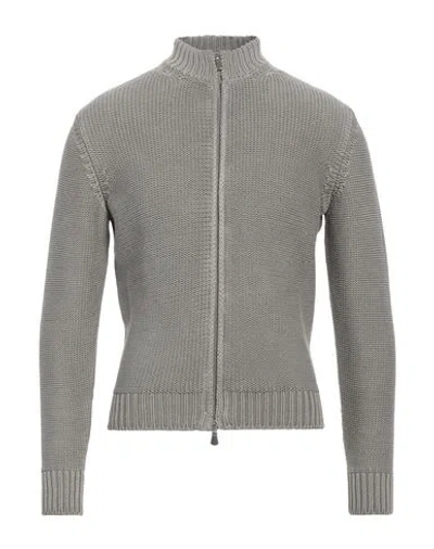 Rossopuro Man Cardigan Grey Size 3 Cotton In Gray