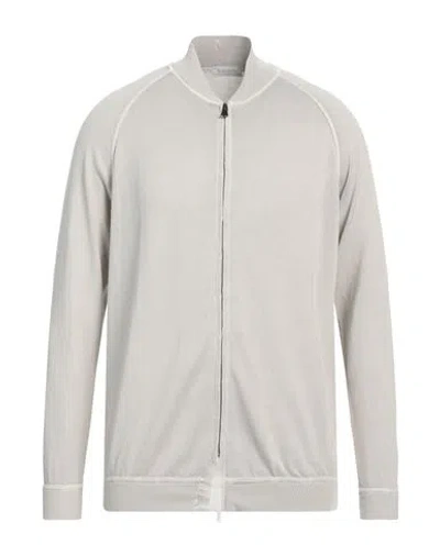 Rossopuro Man Cardigan Light Grey Size 4 Cotton