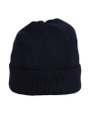 Rossopuro Man Hat Midnight Blue Size Onesize Wool In Midnight Blue