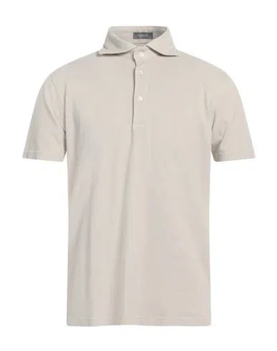 Rossopuro Man Polo Shirt Beige Size 4 Cotton In Sand