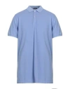 Rossopuro Man Polo Shirt Blue Size 7 Cotton