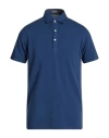 Rossopuro Man Polo Shirt Blue Size 3 Cotton