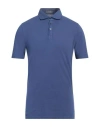 Rossopuro Man Polo Shirt Bright Blue Size 3 Cotton