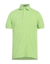 Rossopuro Man Polo Shirt Green Size 3 Cotton