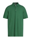 Rossopuro Man Polo Shirt Green Size 8 Cotton