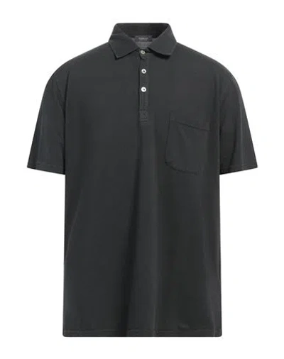 Rossopuro Man Polo Shirt Lead Size 7 Cotton In Grey