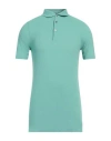 Rossopuro Man Polo Shirt Light Green Size 5 Cotton