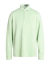 Rossopuro Man Polo Shirt Light Green Size 6 Cotton