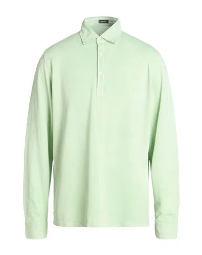 Rossopuro Man Polo Shirt Light Green Size 6 Cotton